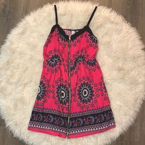 Pink Zip Up Dress